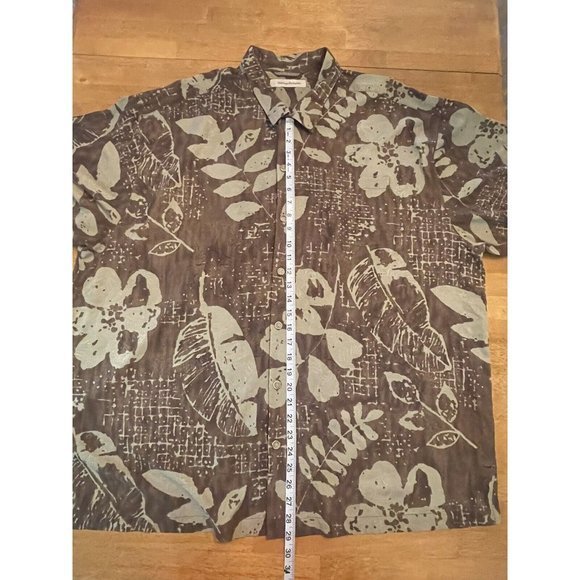 Tommy Bahama Hawaiian Palm Trees XXL Silk Shirt - Picture 3 of 6